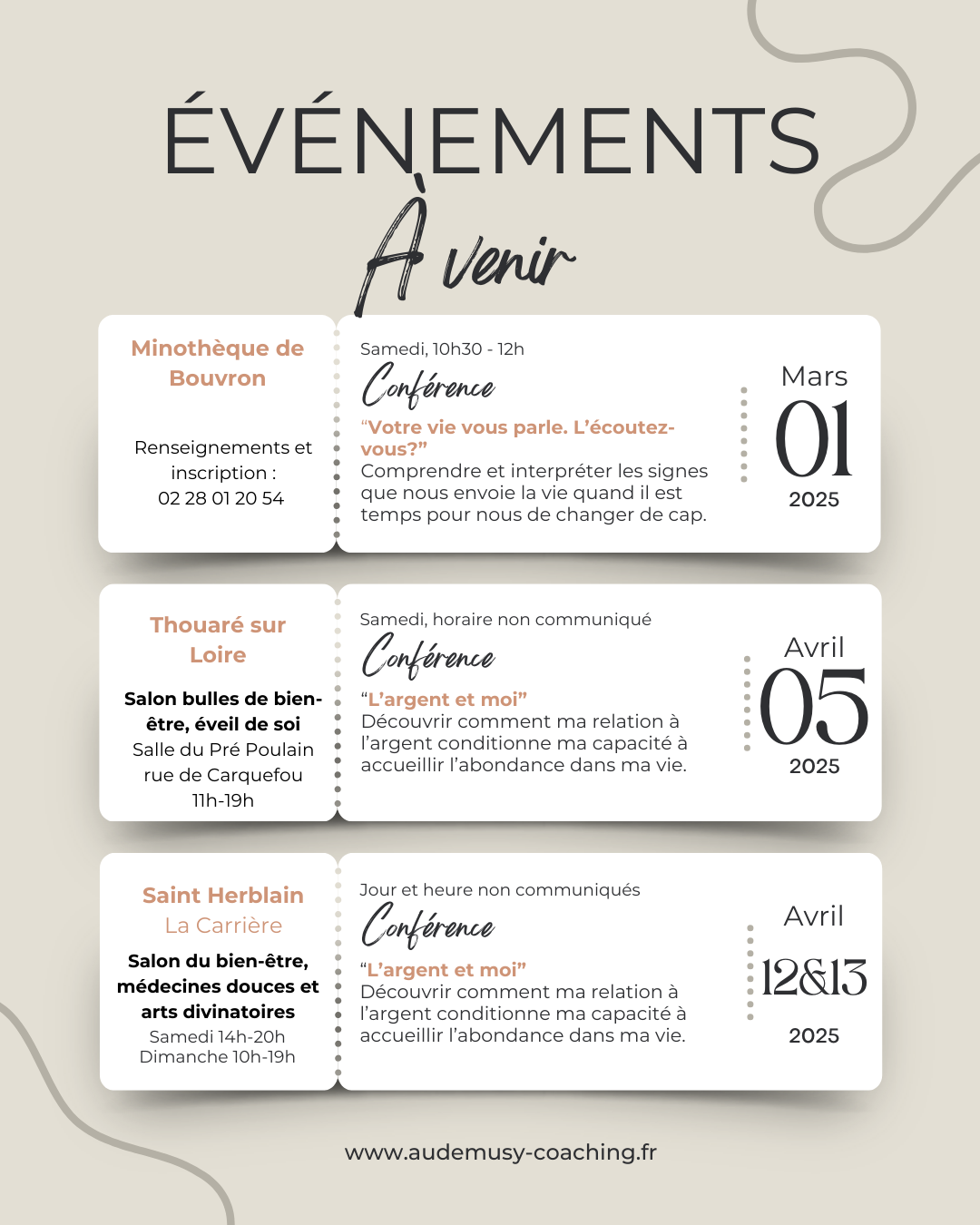 Evénements à venir